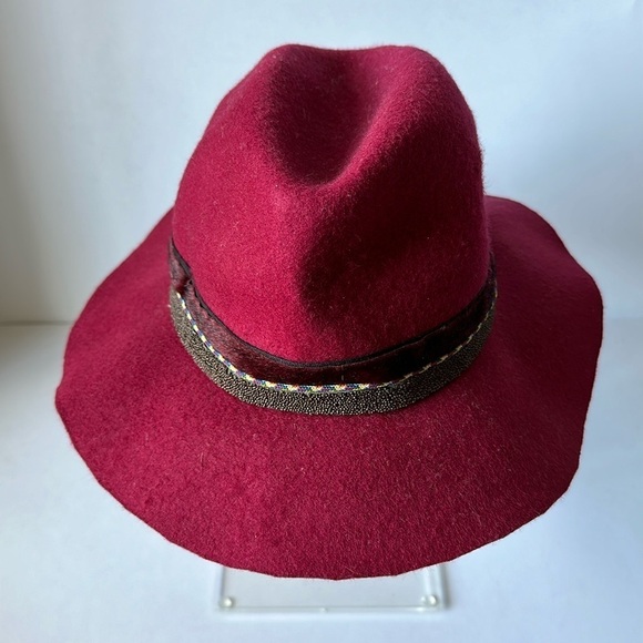 MUCHE ET MUCHETTE Burgundy Wool Hat - Picture 1 of 8